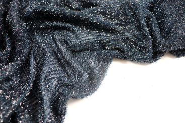 Lurex-Tüll - Glamour - Nachtblau 