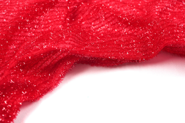 Lurex-Tüll - Glamour - Rot 