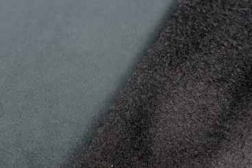 Wildleder mit Fleece-Rückseite - Grau 