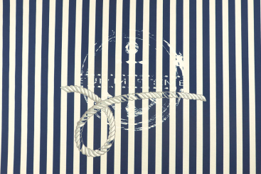 Strandkorb-Stoff - Maritimes Logo 