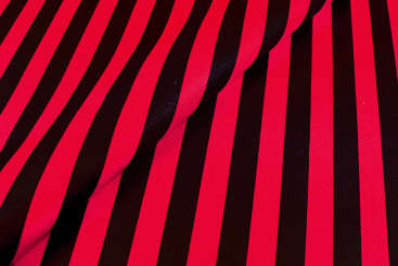 Baumwollstoff - Streifen - Rot/Schwarz 