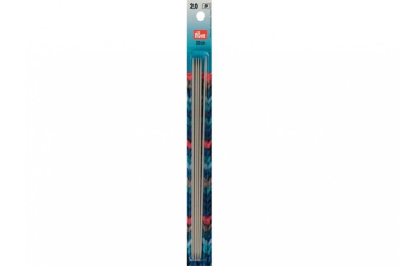 Strumpfstricknadeln Prym 20 cm - 2,0 mm Grau ALU 