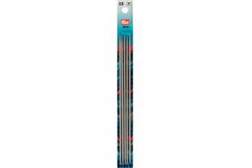 Strumpfstricknadeln Prym 20 cm - 2,5 mm Grau ALU 