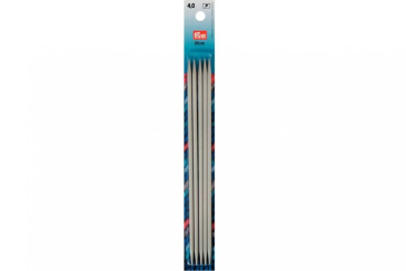 Strumpfstricknadeln Prym 20 cm - 4,0 mm Grau ALU 