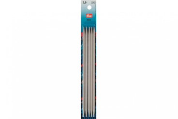Strumpfstricknadeln Prym 20 cm - 5,0 mm Grau ALU 