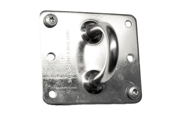 Edelstahl-Seilführungsplatte 63 x 70 mm - flach 