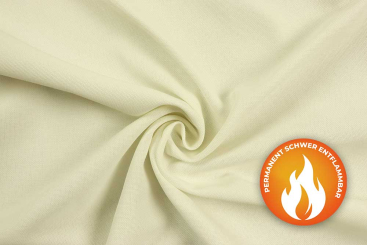 Tischdeckenstoff - permanent schwer entflammbar - 280 cm - Creme 