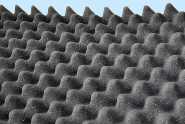 Akustikschaum flammhemmend - 206 x 100 cm - 2 cm stark - Anthrazit 