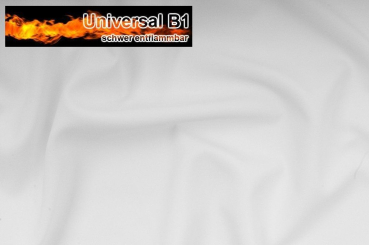 Universal Stoff - Trevira CS - 300 cm - permanent schwer entflammbar - Weiß - 2,0 Meter 