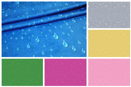 Digital bedruckter Frottee-/Fleece-Stoff mit effektvollen Wasserperlen 111 101840 Frottee Fleece Wassertropfen(1) Fleecestoffe Frottee-Fleece - WasserperlenFarbtafel für den Frottee-Fleece mit Wasserperlen-Muster