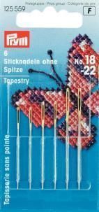 11125559 Z1 Nadeln Sticknadeln ohne Spitze - 6 Stück 18-22
