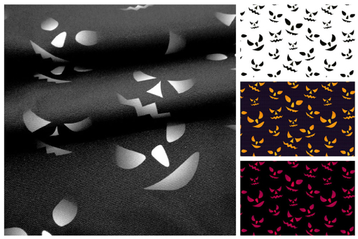 Vielseitig einsetzbarer Universalstoff mit Halloween-Motiv  118 103431 Halloween Augen(1) Universalstoff - Halloween AugenFarbtafel für die Halloween-Augen