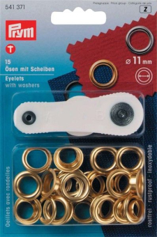 11mm Ösen Ösen Set 11mm rostfrei - Goldfarben