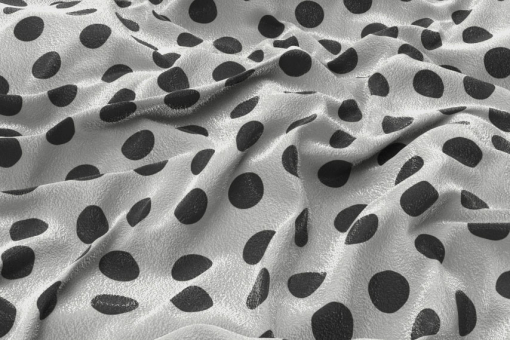 Weiches Polarfleece mit dekorativen großen Punkten in Kontrastfarben 123 101228 Fleece Hellgrau Grau Fleece Fleece-Stoff - Große Tupfen Hellgrau/GrauHellgrauer Fleece Stoff mit großen Tupfen in Dunkelgrau