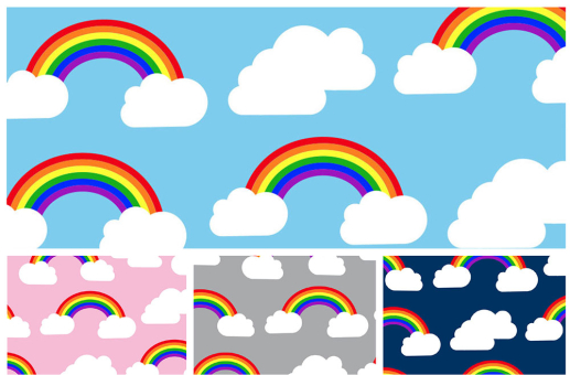 Mit diesem Stoff fühlen Sie sich wie auf Kuschelwolke 7 - flauschig, anschmiegsam, einfach traumhaft! 124 107466 Wellness Fleece Regenbogen S4 Fleece Wellness-Fleece - Kuschel-RegenbogenFleecestoff mit Regenbogenmotiv in verschiedenen Farben