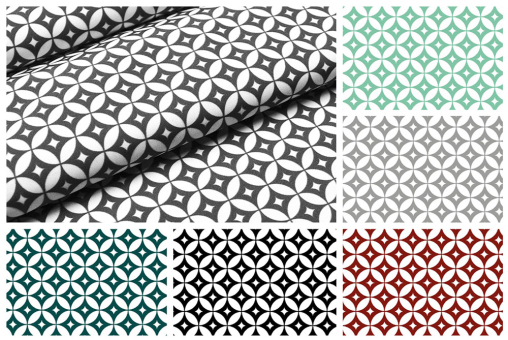 Tolle Softshell-Qualität mit modernem geometrischem Muster - ideal geeignet für allerlei Einsatzzwecke 125 107887 Farbtafel Geo 2(1) Jackenstoffe Nano-Softshell - Geometria Nr. 2Farbtafel für den Softshell-Stoff mit geometrischem Motiv in toller Farbauswahl