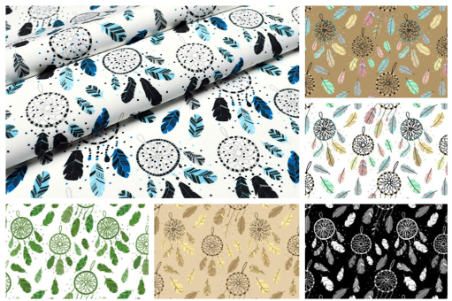 Hochwertiger, wasserabweisender Softshell-Stoff mit Nano-Technologie und verspielten Traumfängern im Boho-Stil 125 108132 Farbtafel Softshell Traumfaenger(1) Jackenstoffe Nano-Softshell  - Traumfänger - Boho-StilFarbtafel für den Nano-Softshell mit Traumfängern