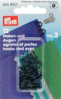 263850 Vs P1 Verschlüsse Federhaken schwarz - 12 Stück