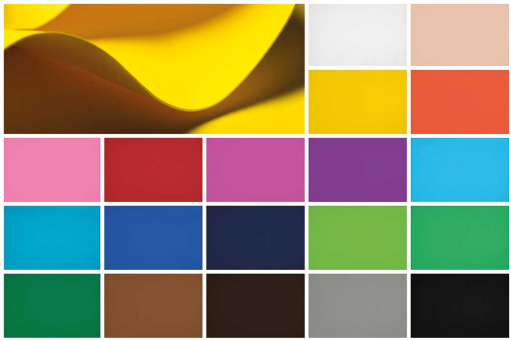 Moosgummi als Meterware in einer Stärke von 2 mm - wählen Sie aus einer großen Farbpalette 32310 Moosgummi Meterware S4y 2025 Bastelzeit Moosgummi - MeterwareFarbtafel mit Moosgummi in verschiedenen Farben