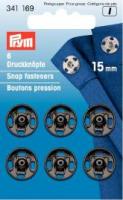 341169 Vs P1 Druckknöpfe Annäh-Druckknöpfe 15 mm - Schwarz - 6 Stück