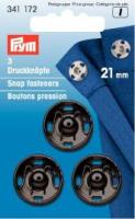 341172 Vs P1 Druckknöpfe Annäh-Druckknöpfe 21 mm Schwarz - 3 Stück