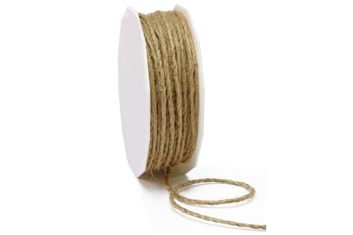 2 mm starke Jute-Naturkordel, vielfältig einsetzbar, auf der 25-m-Rolle 34302 Jute Naturkordel 2 Mm Jute Jute-Naturkordel 2 mm - 25-Meter-RolleNaturkordel aus Jute auf einer Rolle