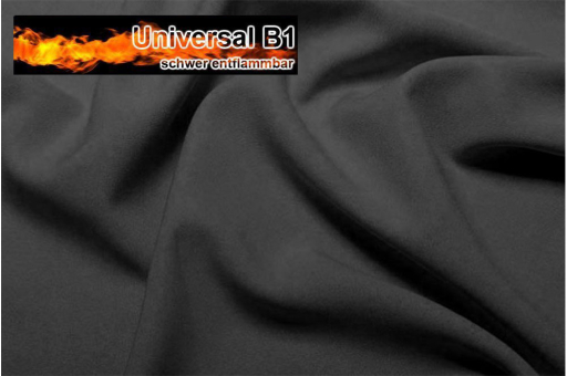 60293 Universalstoff Schwer Entflammbar Dunkelgrau S4 Universal Stoff B1 - 280 cm - schwer entflammbar - Dunkelgrau - 1,0 Meter Dunkelgrau