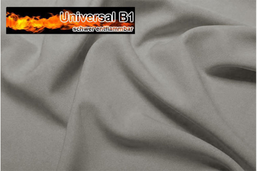 60293 Universalstoff Schwer Entflammbar Hellgrau S4 Universal Stoff B1 - 280 cm - schwer entflammbar - Hellgrau - 4,0 Meter Hellgrau