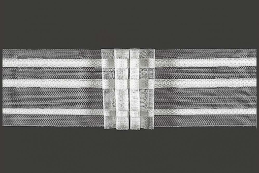 6237 38 1000 Z1 Gardinenband Gardinenband 4er-Falte - 3-fache Stoffmenge - 50 mm - transparent