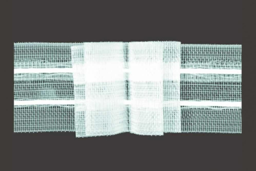 6605 1000 Z1 Gardinenzubehör Gardinenband 4er-Falte - 3-fache Stoffmenge - 28 mm - transparent