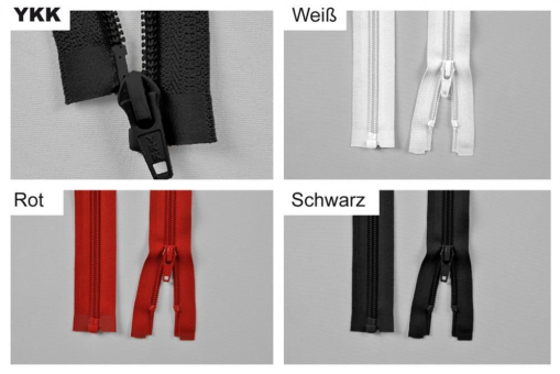 7035 36 Ykk Teilbar Farbtafel 3 S4 Mit Z1 Kunststoff YKK-Kunststoff-Reißverschluss - teilbar - 70 cm