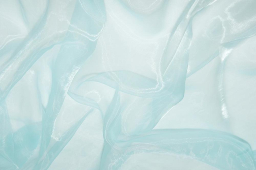 80003558 Helltrkis Z1 Organza Stoff - Helltürkis - 2,0 Meter Helltürkis