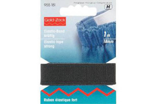 955181 Vs P1 Gummiband Elastic-Band 18mm schwarz - 1m
