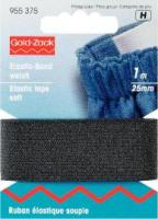 955375 Vs P1 Gummiband Elastic-Band 25mm schwarz - 1m
