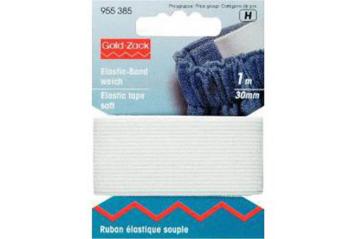955385 Vs P1 Gummiband Elastic-Band 30mm weiß - 1m