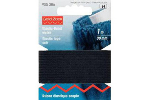 955386 Vs P1 Gummiband Elastic-Band 30mm schwarz - 1m
