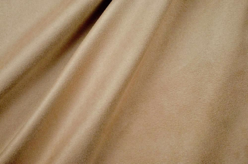 9641500400 Cafe 1 Z1 Blackout / Gardinen Stücke Gardinen- und Dekostoff Softvelours - uni - Beige - 1,0 Meter Beige