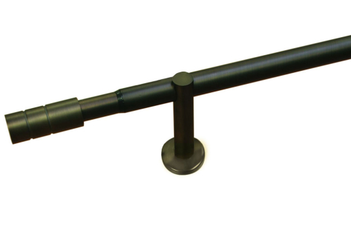 Komplettset aus Gardinenstange mit Endknöpfen, Trägern aus Metall GZG1122 Stilgarnitur GARDINIA Stilgarnitur - Metall-Gardinenstange - Ø 22/25 mm - 100 - 190 cm - Zylinder - Bronze