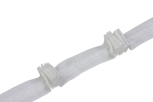 Gardinenband mit 5er-Falten für 3-fache Stoffmenge GZG1249 Gardinenband GARDINIA Faltenband - 5er-Falte für Vorhangschiene - 21 mm - 10 m-Rolle - Weiß