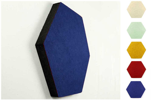 Technisch ausgefeiltes Akustikpaneel in Form eines Hexagons - trendy Look für besten Sound! Ap1011 Akustikpaneel Wand S4y Seit Akustikpaneele für Hotels Akustikpaneel Blue Fiber - Hexagon 40Akustikpaneele in verschiedenen Farben