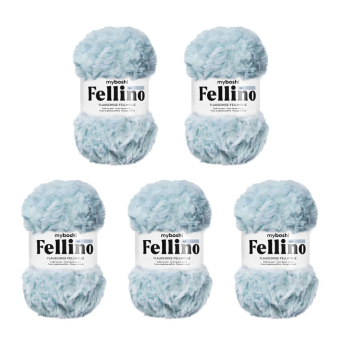 Voluminöse, flauschige Wolle, die an Kunstfell erinnert - für super flauschige Projekte! B2b Myboshi Fellino Farbe Ao Wf851 5 Knaeuel Produktansicht Main 2048 2048(1) Mützenwolle Myboshi Fellino - 100 g - AoWolle, die die an Kunstfell erinnert, in zartem Hellblau