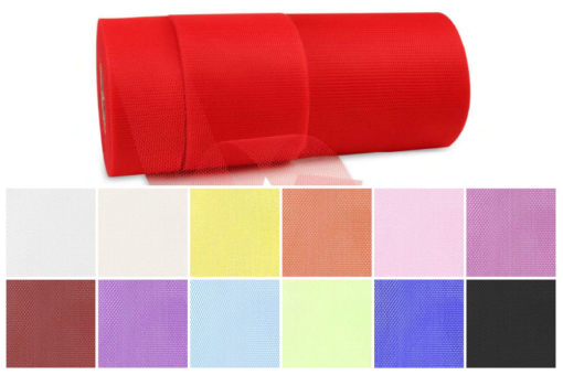 Breites Tüllband auf der praktischen 50-Meter-Rolle - wählen Sie aus einer großen Farbauswahl Ba101 Farbtafel(2) Top-Seller Tüllband 112 mm - 50 m RolleFarbtafel Tüllband