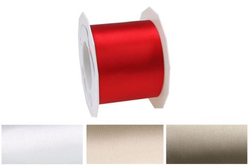 7,2 cm breites Satinband in tollen Farben auf der praktischen 25 m-Rolle Ba102 Farbtafel Top-Seller Satinband 72 mm - 25 m Rolle