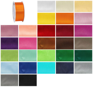 Hochwertiges Satinband in vielen Farben in 4 cm Breite auf der praktischen 25 m-Rolle Ba284 S4y Ohne Top-Seller Satinband 40 mm - 25 m-Rolle
