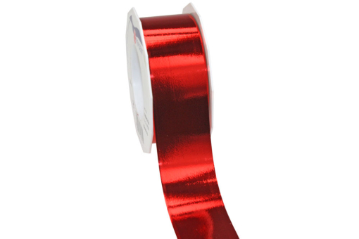 Metallisch glänzendes Band, ideal für festliche Anlässe Ba310250 Metallicband 40 Mm Rot Weihnachten Metallicband - 40 mm -  25 m-Rolle - Rotmetallicband 40 mm in rot