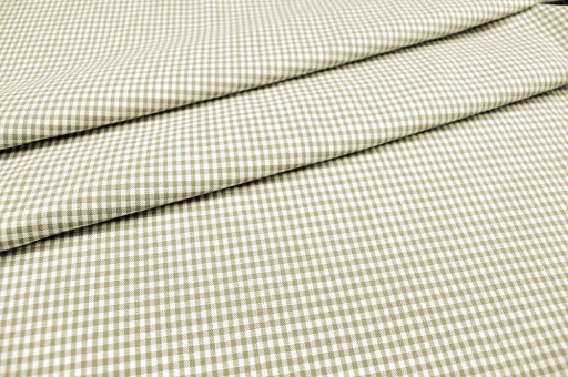 Baumwolle Karo Stoff Beige 178 Vichy-Karo Tirol - 2 mm - Beige - 2,0 Meter Beige