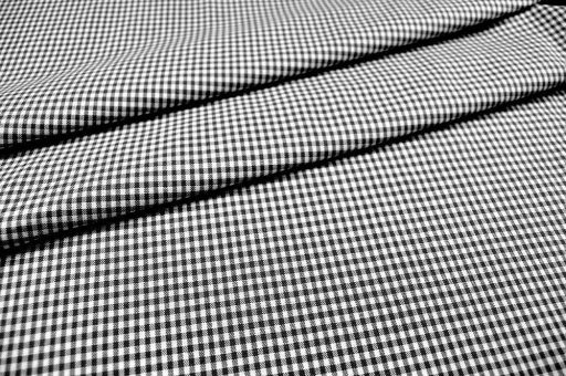 Baumwolle Karo Stoff Schwarz 999 Vichy-Karo Tirol - 2 mm - Schwarz - 1,0 Meter Schwarz