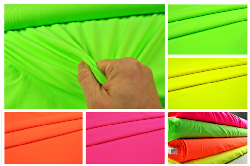 Stretchiger Neonstoff für eng anliegende, auffallende Tanzkleider und vieles mehr Bd01 Bk6378 Neon Lycra S4y Elastikstoffe Tanzkleiderstoff Neon-StretchElastischer Tanzkleiderstoff in Neonfarben