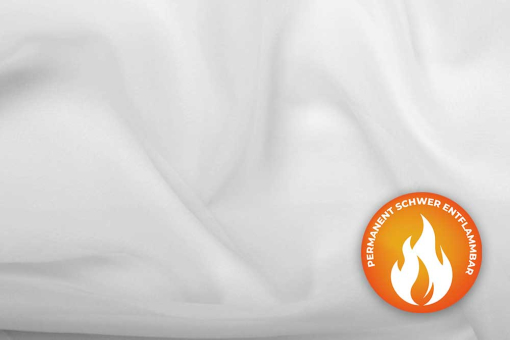 Voile aus TREVIRA CS - permanent  schwer entflammbar, überbreit Bg5020001 Schwer entflammbar B1 Voile - permanent schwer entflammbar - 520 cm - Weiß