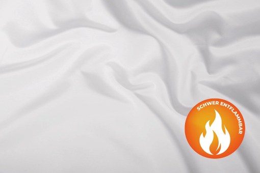 Satin, schwer entflammbar und überbreit, ideal für den Einsatz bei Events/öffentlichen Veranstaltungen Bg5028 Satin B1 300 Mit Logo Schwer entflammbar B1 Event-Satin - schwer entflammbar B1 - 300 cmEvent-Satin - schwer entflammbar